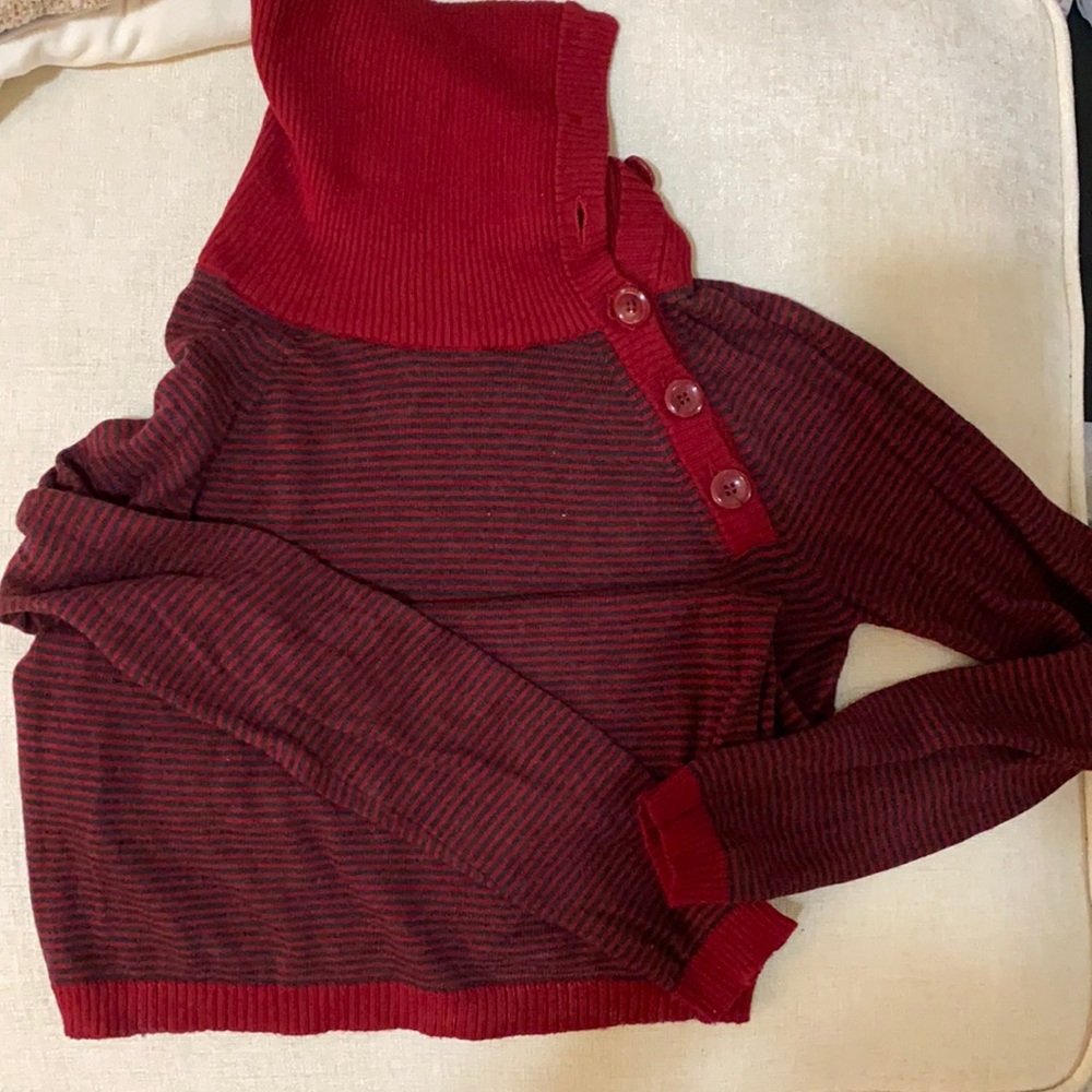 Red Stripe Turtlneck